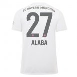 Maillot Bayern Munich NO.27 Alaba Exterieur 2019 2020 Blanc