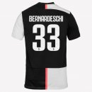 Maillot Juventus NO.33 Bernaroeschi Domicile 2019 2020 Blanc Noir