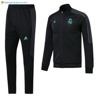 Survetement Real Madrid Enfant 2017 2018 Noir Vert Gris