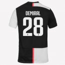 Maillot Juventus NO.28 Demiral Domicile 2019 2020 Blanc Noir