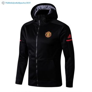 Survetement Manchester United 2017 2018 Noir Gris