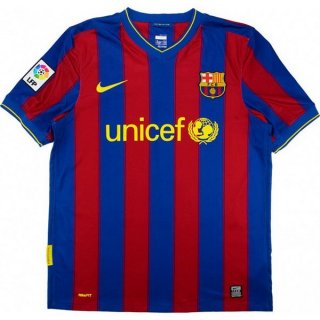 Thailande Maillot Barcelona Domicile Retro 2009 2010 Bleu Rouge