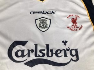 European Super Cup Maillot Liverpool Domicile Retro 2005 Blanc