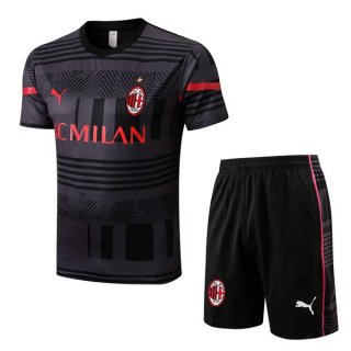 Maillot Entrainement AC Milan Ensemble Complet 2022 2023 Gris