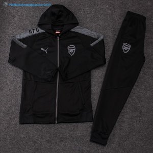 Survetement Arsenal 2017 2018 Noir Gris