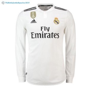 Maillot Real Madrid Domicile ML 2018 2019 Blanc