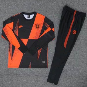 Survetement Chelsea Noir Orange 2019 2020