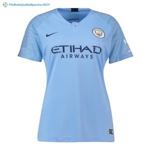 Maillot Manchester City Domicile Femme 2018 2019 Bleu