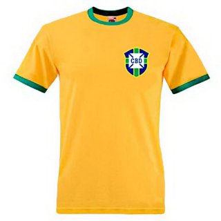 Maillot Brésil Domicile Retro 1970 Jaune Maillot Brésil Domicile Retro 1970 Jaune