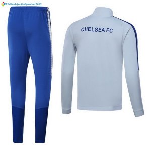 Survetement Chelsea 2017 2018 Gris Clair Bleu