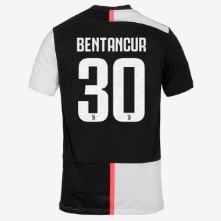 Maillot Juventus NO.30 Bentancur Domicile 2019 2020 Blanc Noir