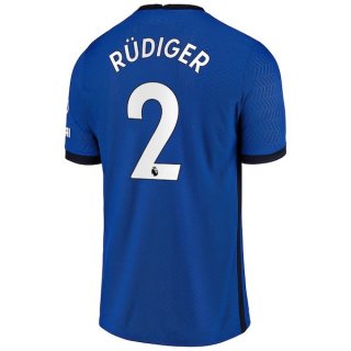 Maillot Chelsea NO.2 Rudiger Domicile 2020 2021 Bleu