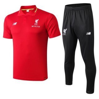 Polo Ensemble Complet Liverpool 2018 2019 Rouge Noir Polo Ensemble Complet Liverpool 2018 2019 Rouge Noir