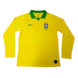 Maillot Brésil Domicile ML 2019 Jaune