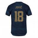 Maillot Real Madrid NO.18 Jovic Exterieur 2019 2020 Bleu