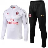 Survetement Enfant AC Milan 2018 2019 Blanc Noir