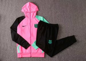 Sweat Shirt Capuche Barcelona 2020 2021 Rose Vert