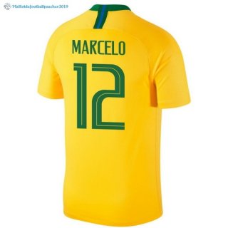 Maillot Brésil Domicile Marcelo 2018 Jaune Maillot Brésil Domicile Marcelo 2018 Jaune