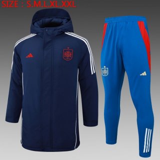 Doudoune Espagne Ensemble Complet 2024 2025 Bleu Doudoune Espagne Ensemble Complet 2024 2025 Bleu