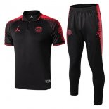 JORDAN Polo Ensemble Complet Paris Saint Germain 2018 2019 Noir Rose