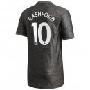 Maillot Manchester United NO.10 Rashford Exterieur 2020 2021 Noir