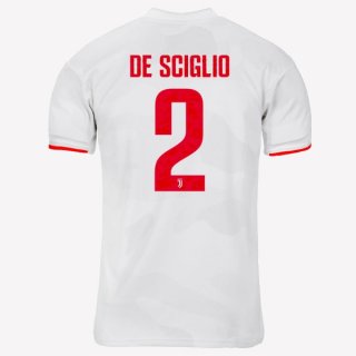 Maillot Juventus NO.2 De Sciglio Exterieur 2019 2020 Gris Blanc