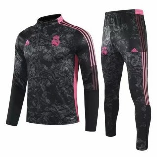 Survetement Real Madrid 2021 2022 Noir Rose Gris