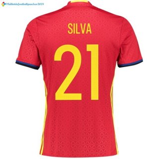 Maillot Espagne Domicile Silva 2016 Maillot Espagne Domicile Silva 2016