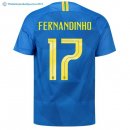 Maillot Brésil Exterieur Fernandinho 2018 Bleu