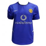 Maillot Manchester United Exterieur Retro 2002 2003 Bleu