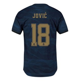 Maillot Real Madrid NO.18 Jovic Exterieur 2019 2020 Bleu Maillot Real Madrid NO.18 Jovic Exterieur 2019 2020 Bleu