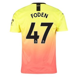 Maillot Manchester City NO.47 Foden Third 2019 2020 Orange