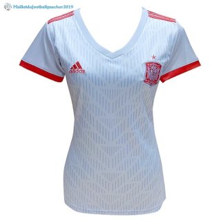 Maillot Espagne Exterieur Femme 2018 Blanc Maillot Espagne Exterieur Femme 2018 Blanc