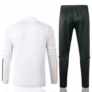 Survetement Manchester United 2020 2021 Blanc Noir Orange