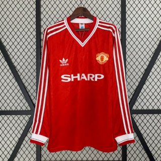 Thailande Maillot Manchester United Domicile ML Retro 1986 1988 Thailande Maillot Manchester United Domicile ML Retro 1986 1988