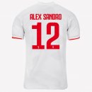 Maillot Juventus NO.12 Alex Sangro Exterieur 2019 2020 Gris Blanc