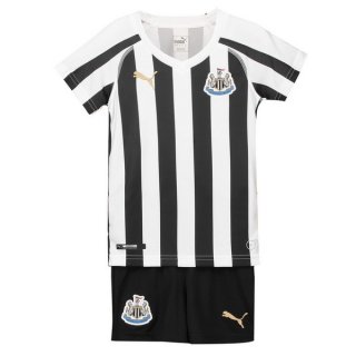 Maillot Newcastle United Domicile Enfant 2018 2019 Blanc Noir Maillot Newcastle United Domicile Enfant 2018 2019 Blanc Noir