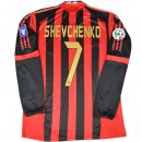 Maillot AC Milan Shevchenko Domicile ML NO.7 Retro 2005/06 Rouge