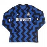 Thailande Maillot Inter Milan Domicile ML 2020 2021 Bleu