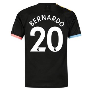 Maillot Manchester City NO.20 Bernardo Exterieur 2019 2020 Noir