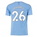 Maillot Manchester City NO.26 Mahrez Domicile 2019 2020 Bleu