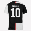 Maillot Juventus NO.10 Dybala Domicile 2019 2020 Blanc Noir