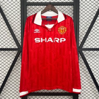 Thailande Maillot M-U Domicile ML Retro 1992-1994 Thailande Maillot M-U Domicile ML Retro 1992-1994