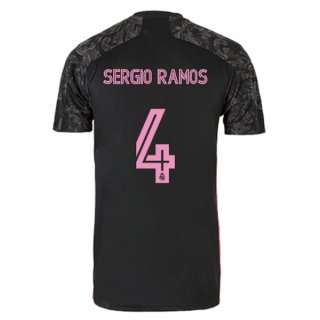Maillot Real Madrid Third NO.4 Sergio Ramos 2020 2021 Noir Maillot Real Madrid Third NO.4 Sergio Ramos 2020 2021 Noir