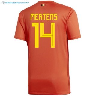 Maillot Belgica Domicile Mertens 2018 Rouge