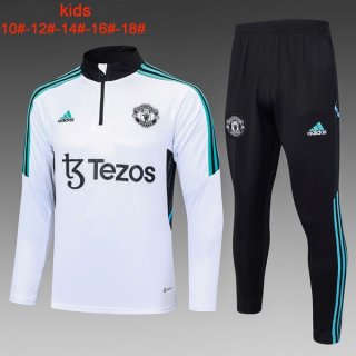 Enfant Training Manchester United 2024 Blanc Bleu Enfant Training Manchester United 2024 Blanc Bleu