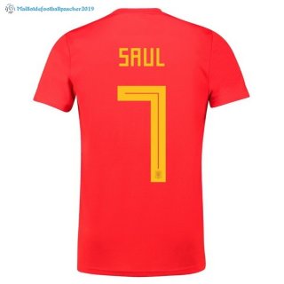 Maillot Espagne Domicile Saul 2018 Rouge Maillot Espagne Domicile Saul 2018 Rouge