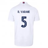 Maillot Real Madrid Domicile NO.5 Varane 2020 2021 Blanc