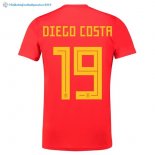 Maillot Espagne Domicile Diego Costa 2018 Rouge