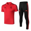 Polo Ensemble Complet Real Madrid 2018 2019 Rouge Noir